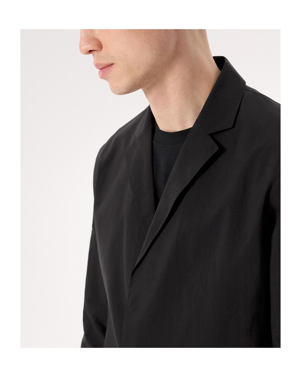 Veilance Black Notched-Lapels Blazer for men