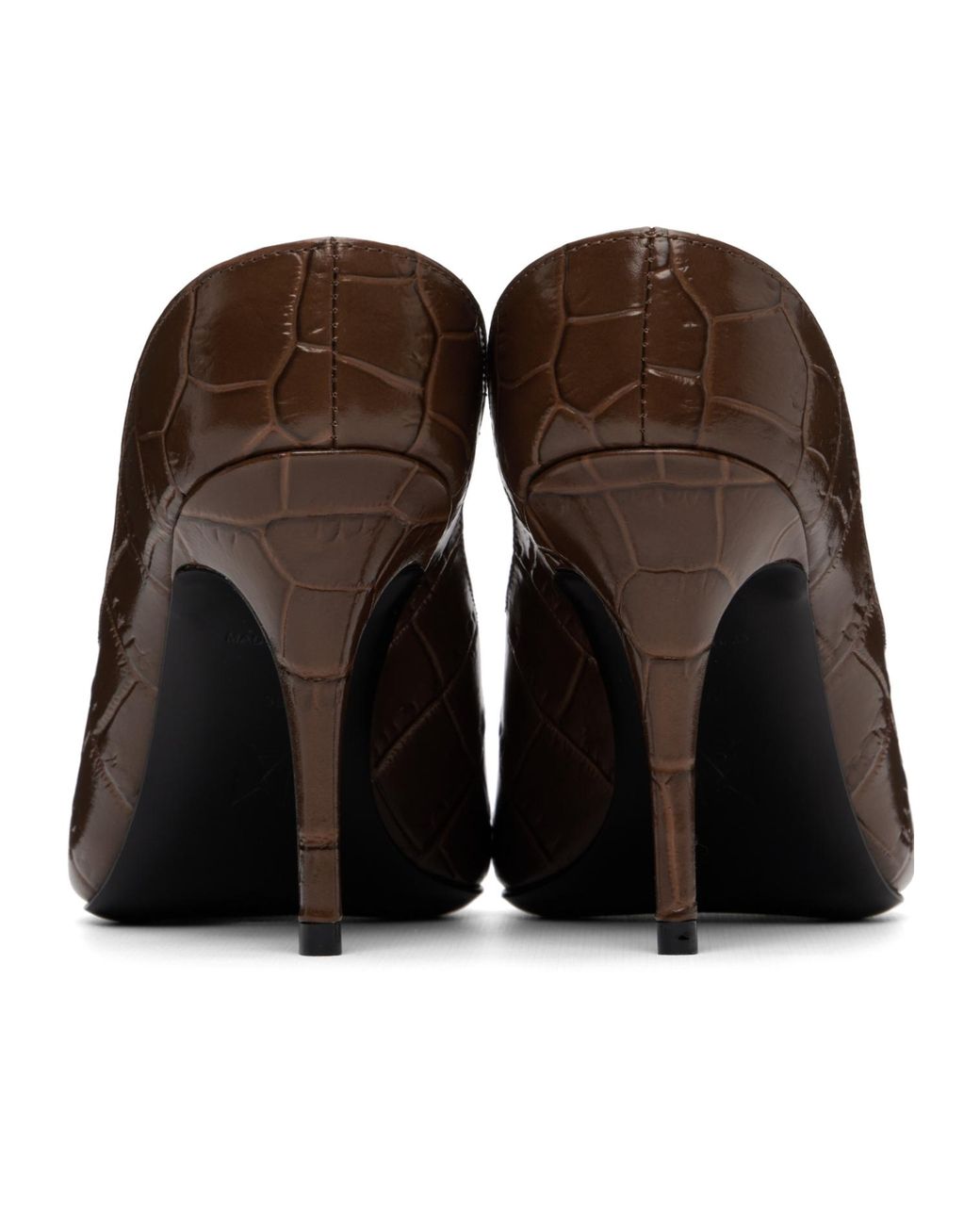AMINA MUADDI Brown Pointed-Toe High Heels