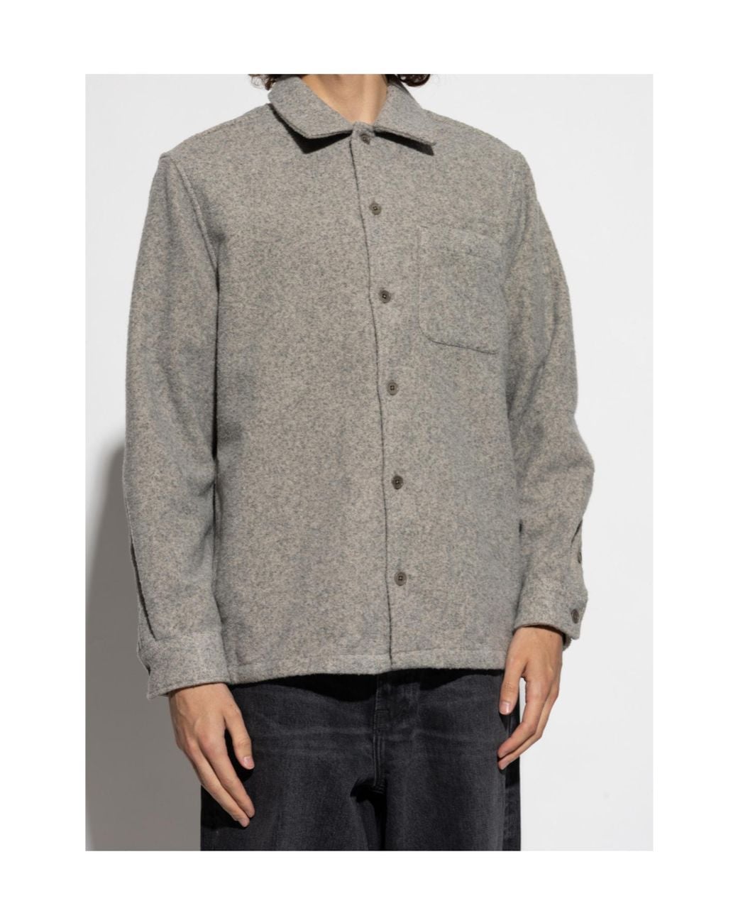 Samsøe & Samsøe Gray Samsøe Samsøe Sadamon Jj Overshirt for men