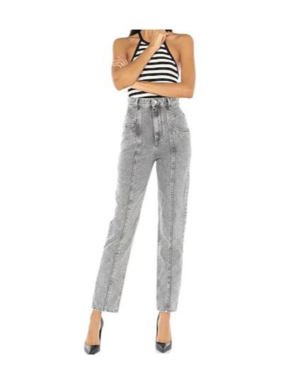 Isabel Marant Gray Denim Trousers
