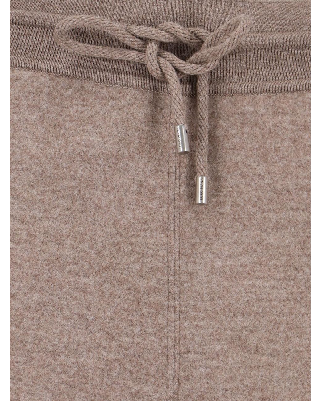 Loro Piana Brown Rassa Drawstring Trousers