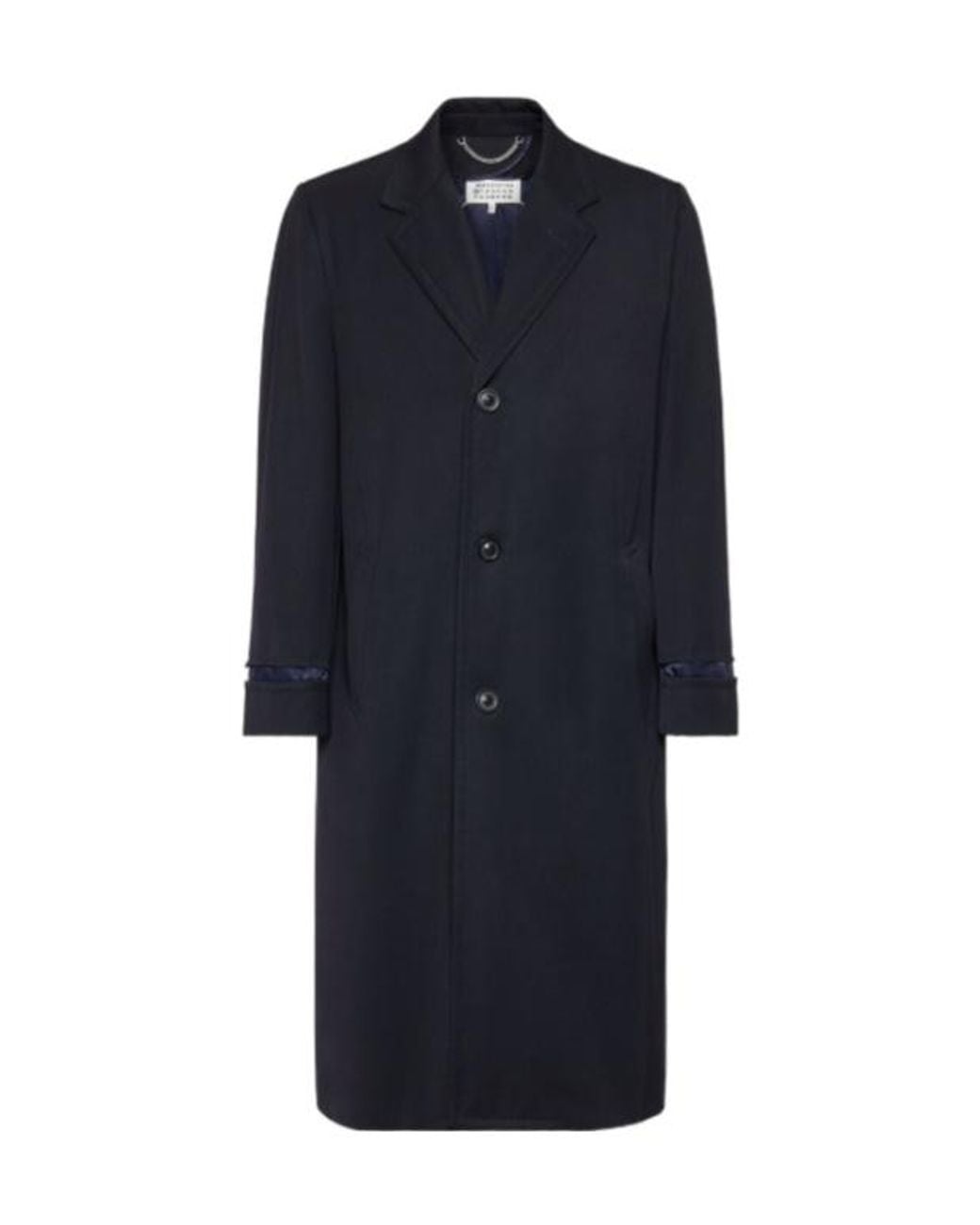 Maison Margiela Blue Single-Breasted Coat for men