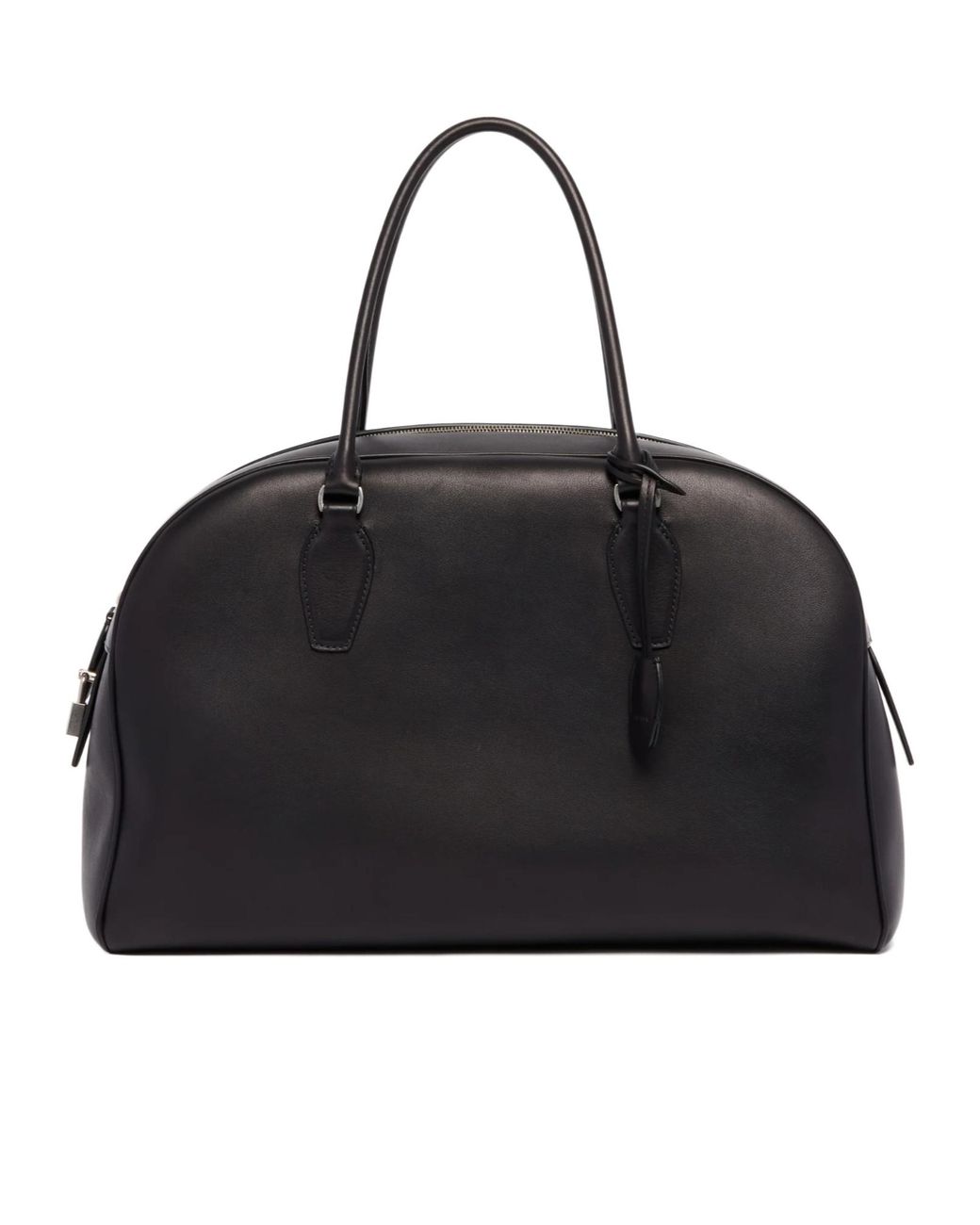 The Row Black India 15.17 Leather Tote Bag