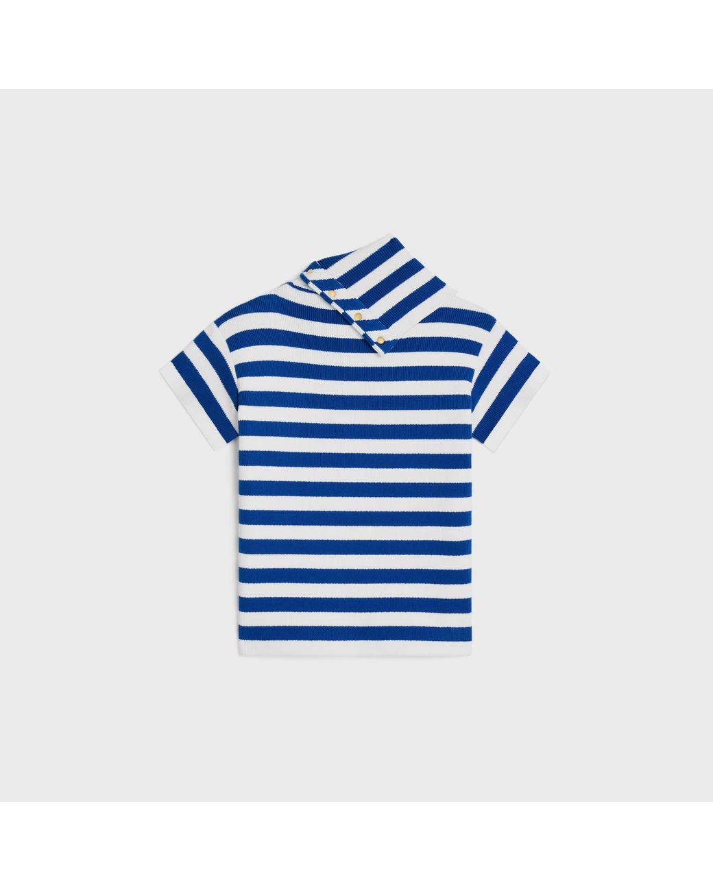 Céline Blue High Neck Top