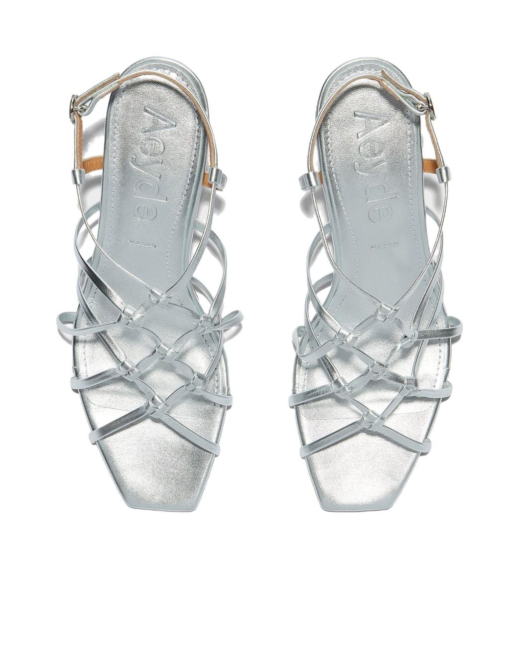 Aeyde White Acacia Block-Heel Sandals