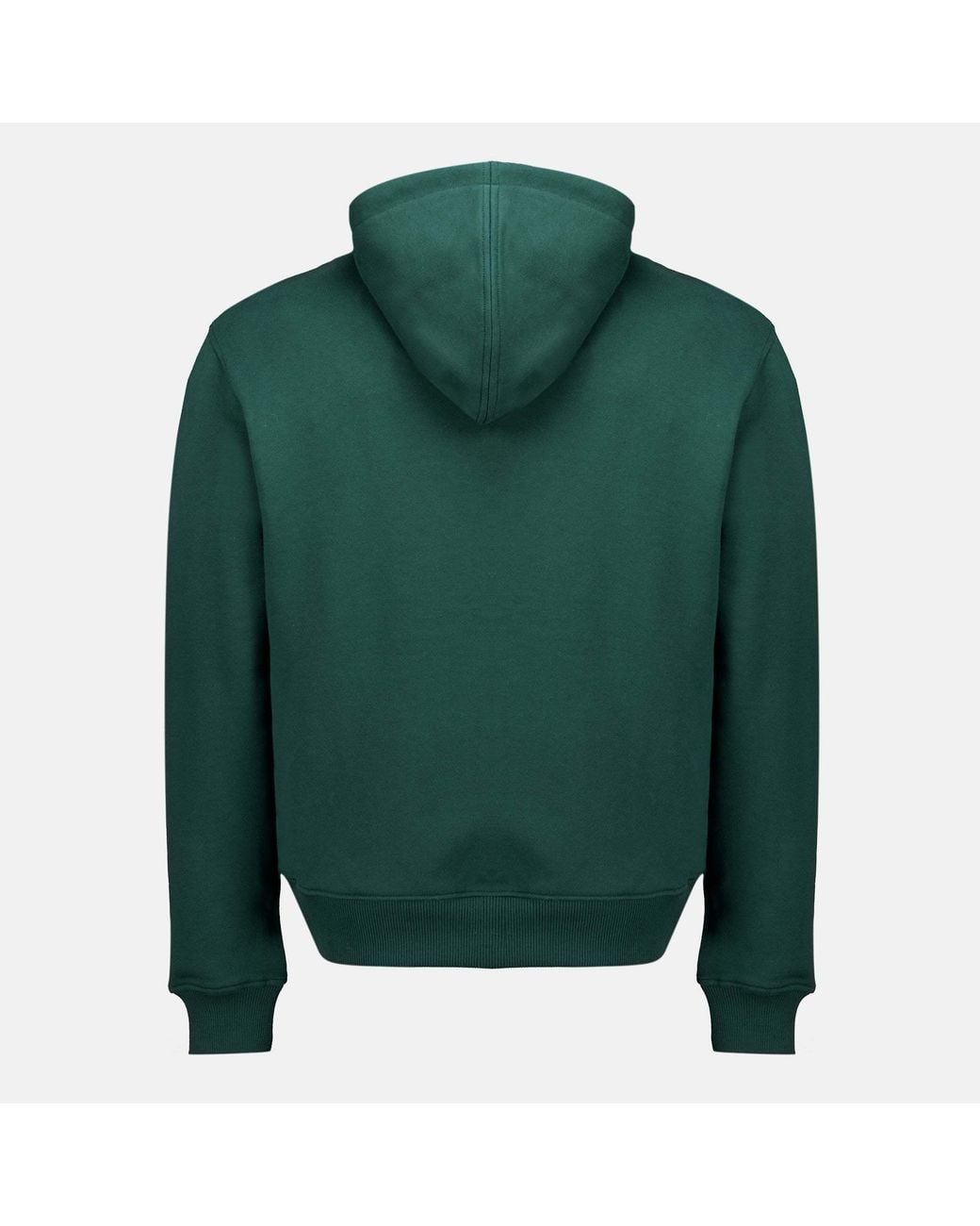 AMI Green Ami Ami De Coeur Zip-Up Hoodie for men