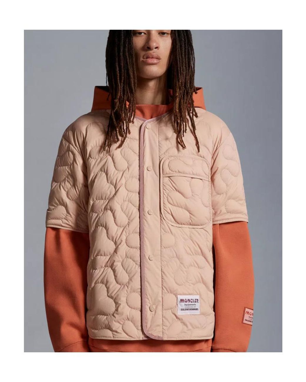 Moncler Pink Padded Shirt for men