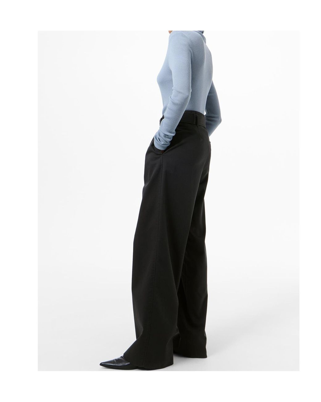 Our Legacy Black High-Waisted Wide-Leg Casual Trousers