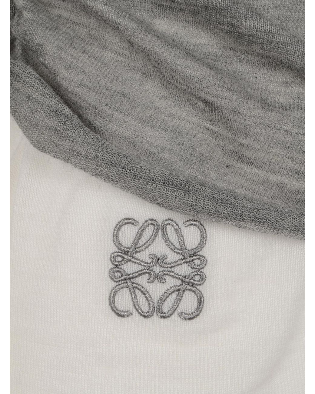 Loewe Gray Cashmere Draped Sweater