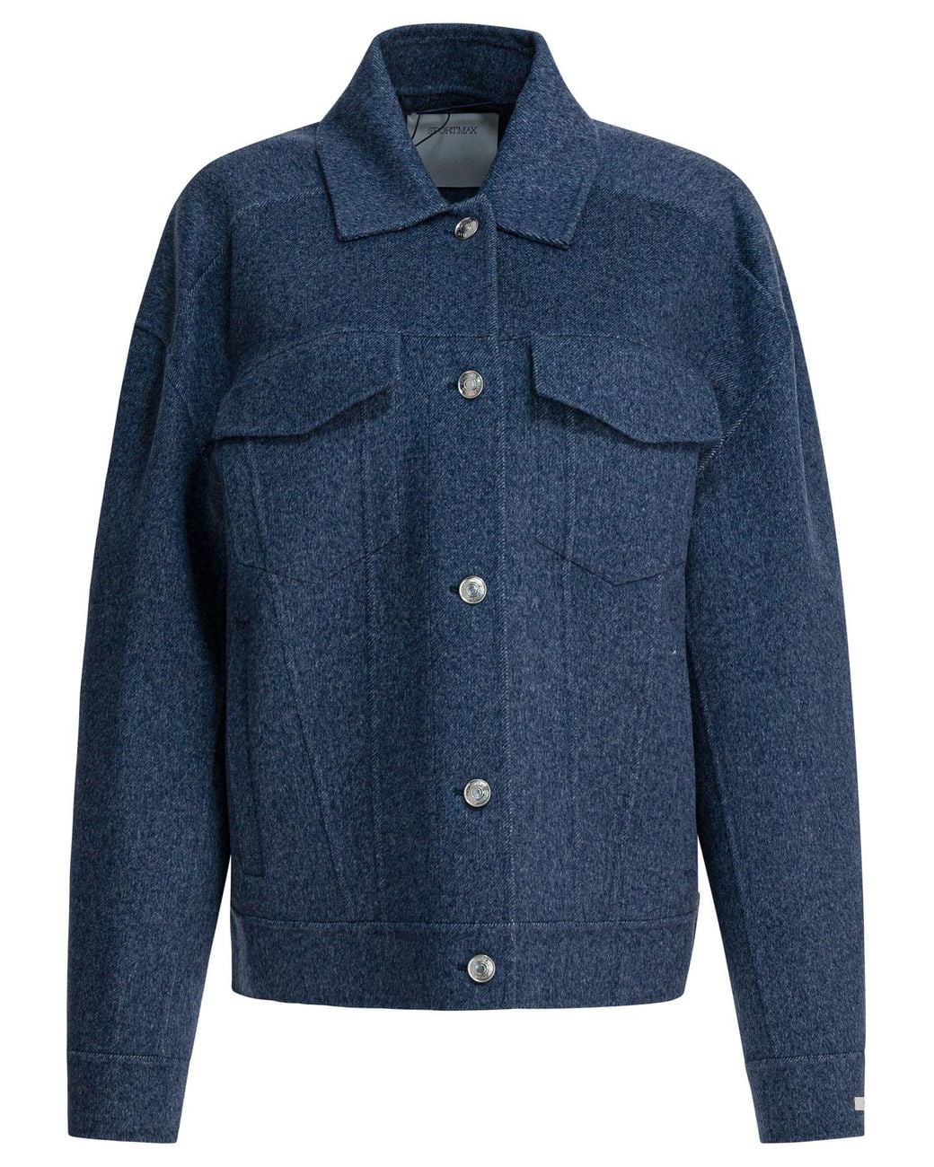 Sportmax Blue Celso Button-Up Jacket