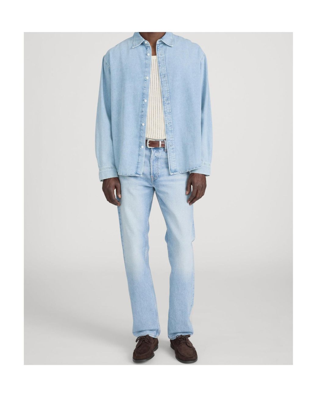 FRAME Blue Classic Denim Shirt for men
