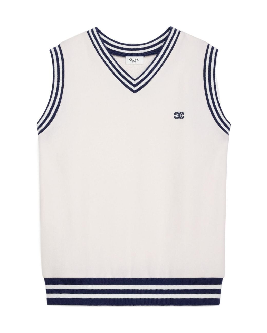 Céline Blue Sleeveless Sweatshirt