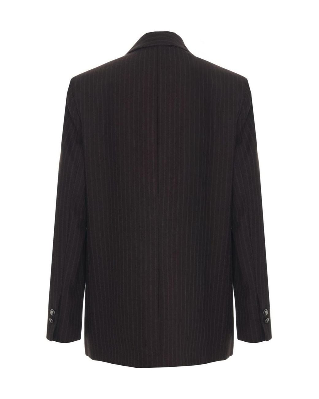 Elisabetta Franchi Black Striped Single-Breasted Jacket