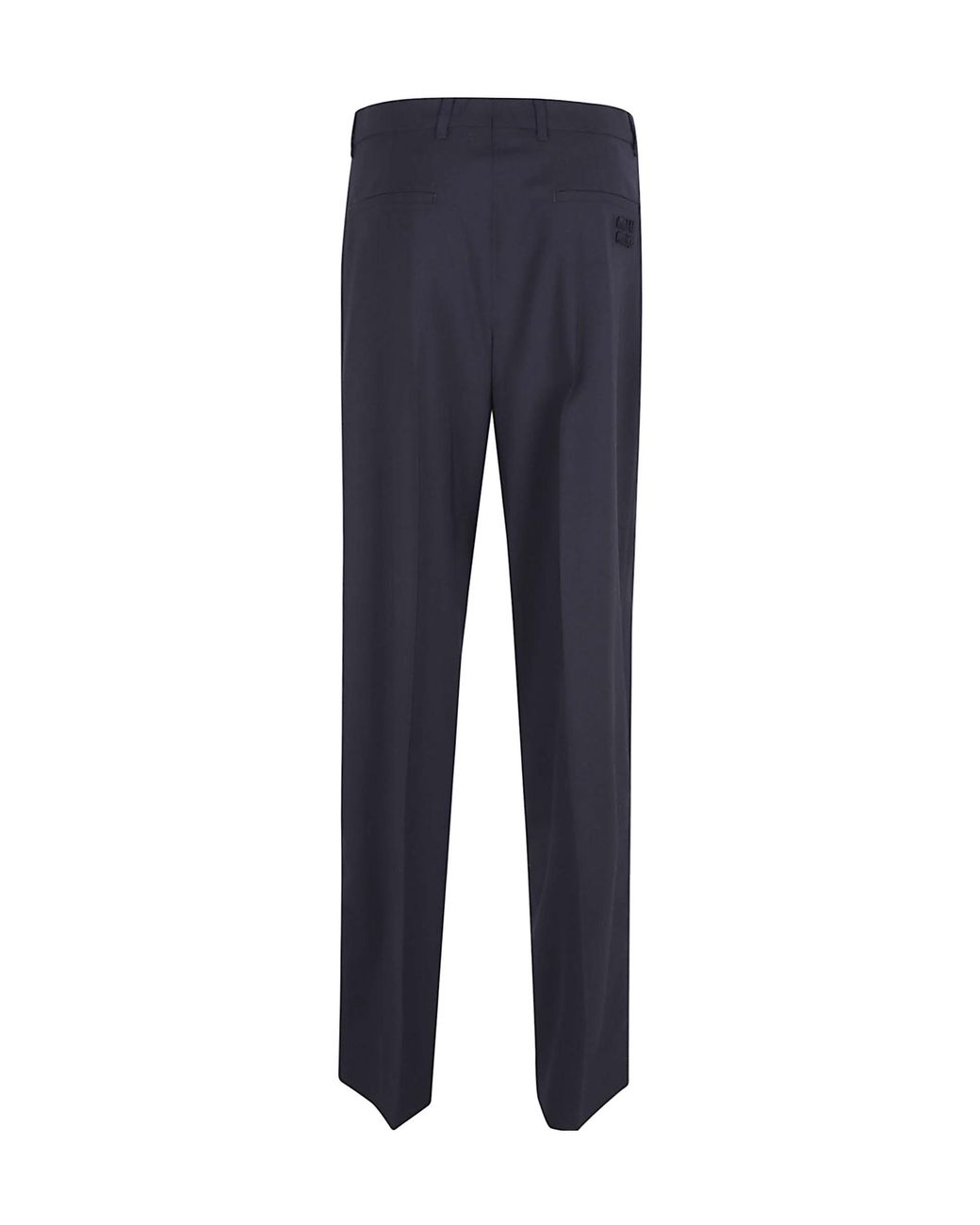 Miu Miu Blue Wool Casual Pants