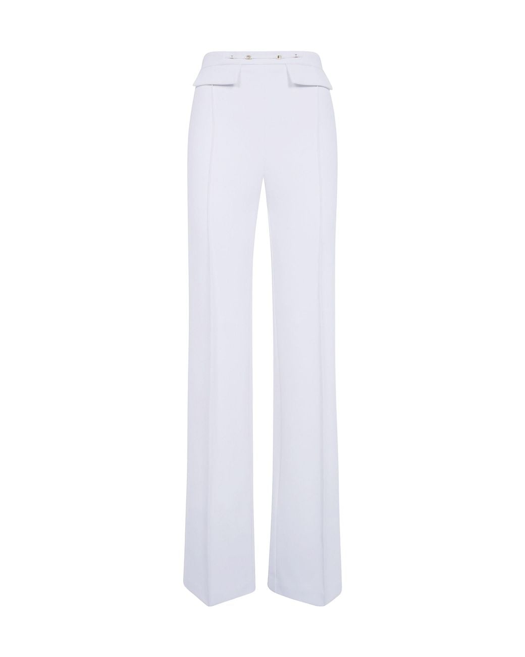 Elisabetta Franchi White Flared Tailored Pants