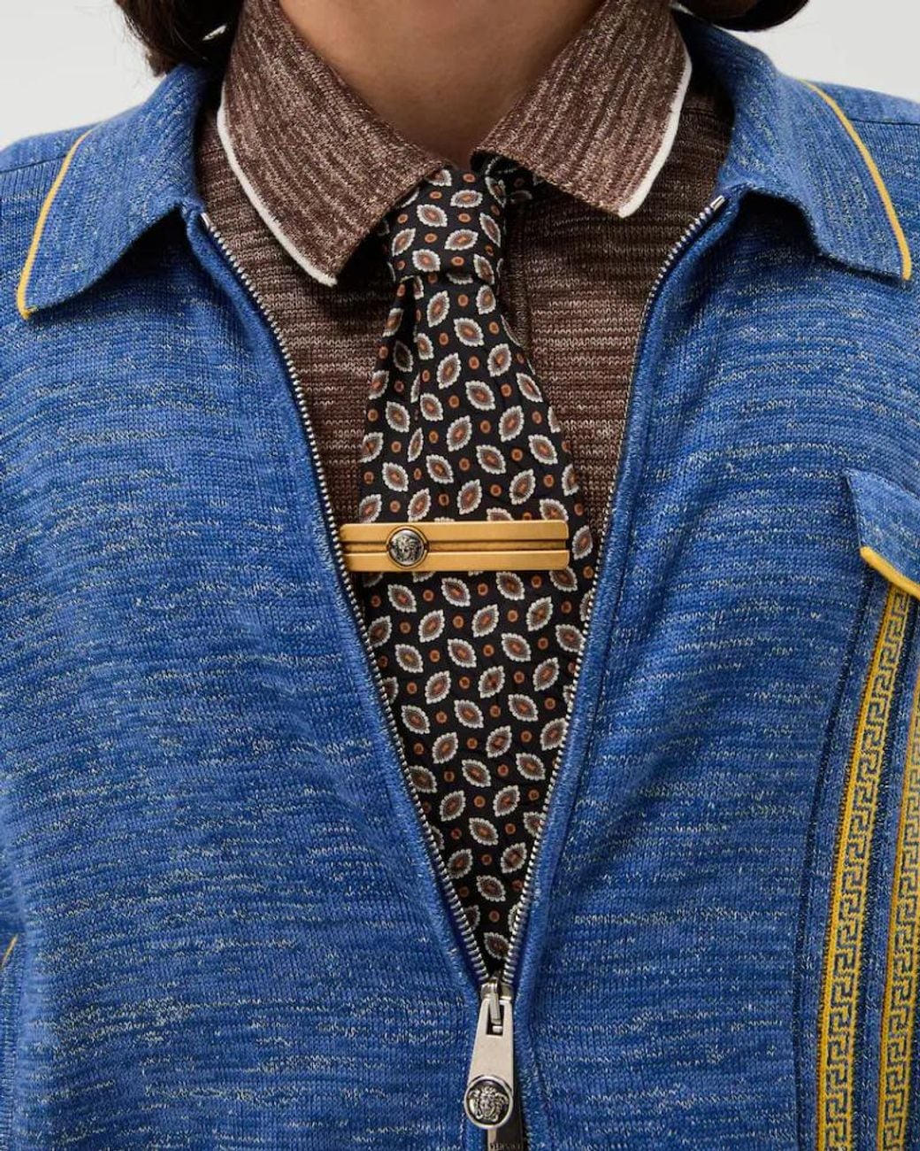 Versace Metallic Sigillo Tie Pin for men
