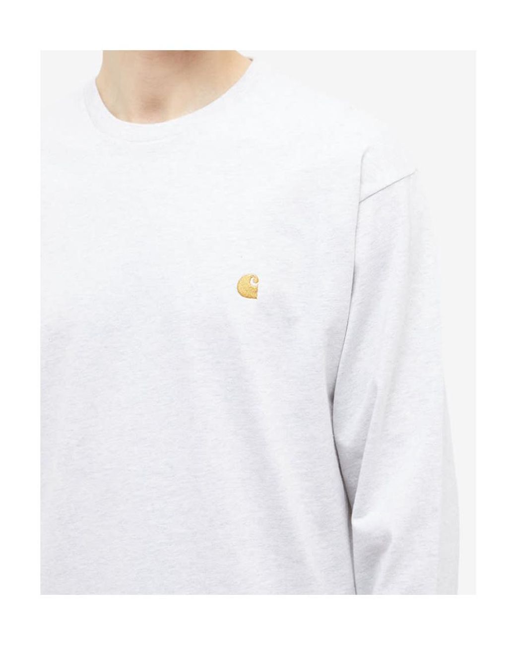 Carhartt White Logo Long-Sleeve T-Shirt for men
