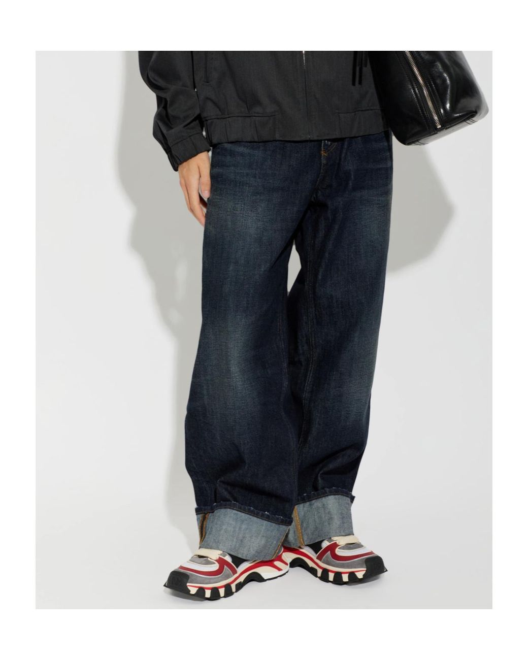 Dolce & Gabbana Red Country Road Panelled Low-Top Sneakers for men