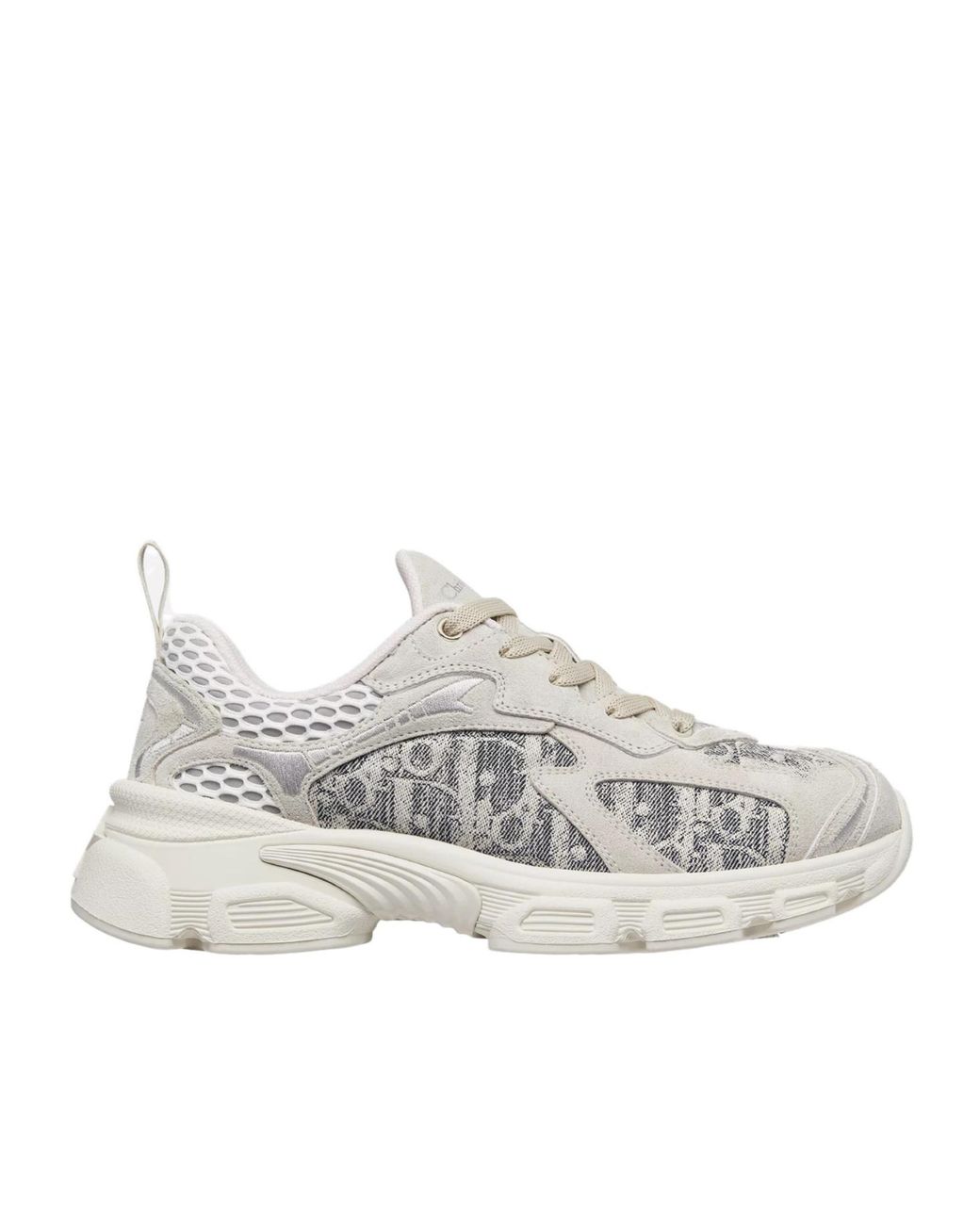 Dior Gray Christian Vibe Lace-Up Sneakers