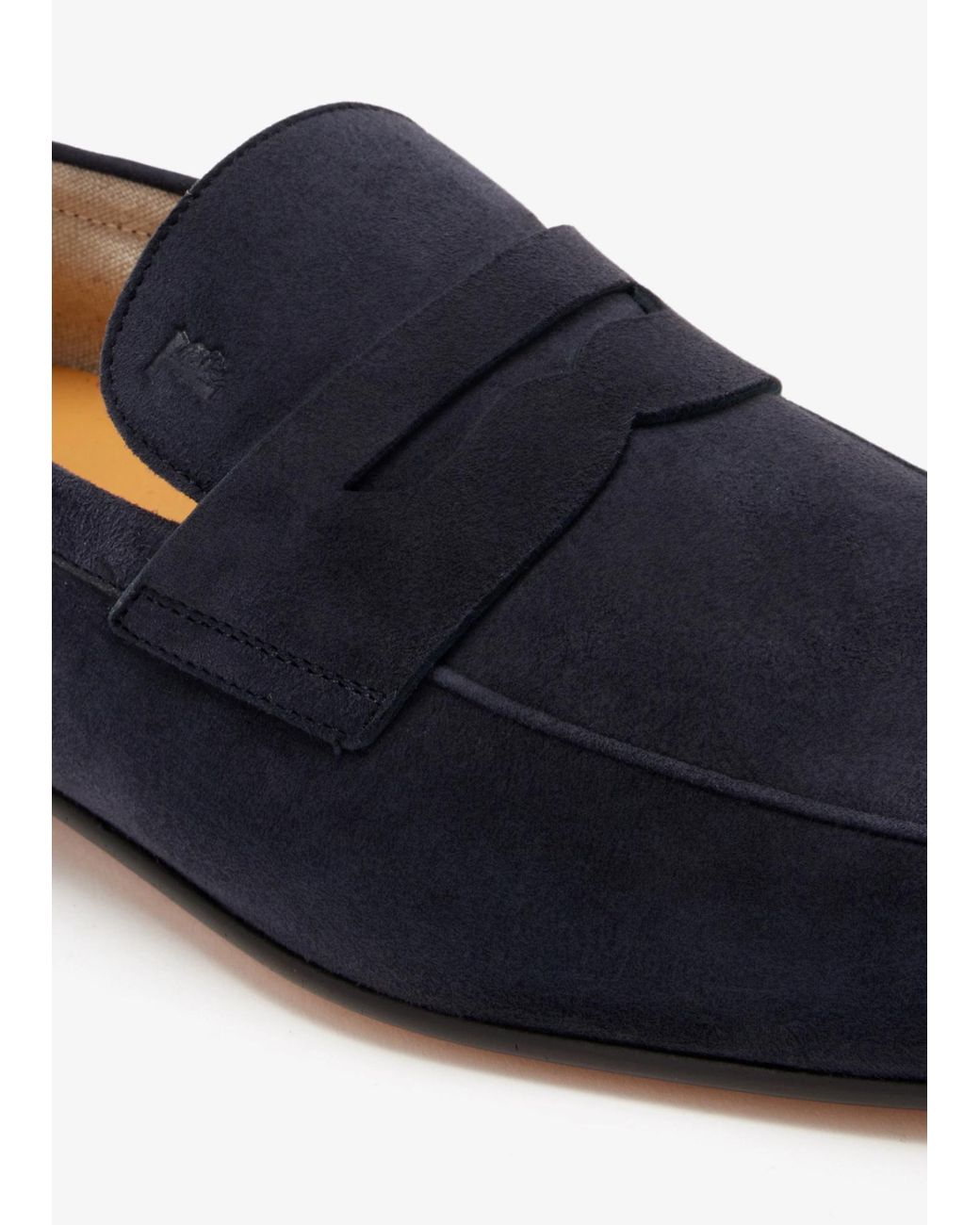Tod's Blue Suede Penny Loafers for men