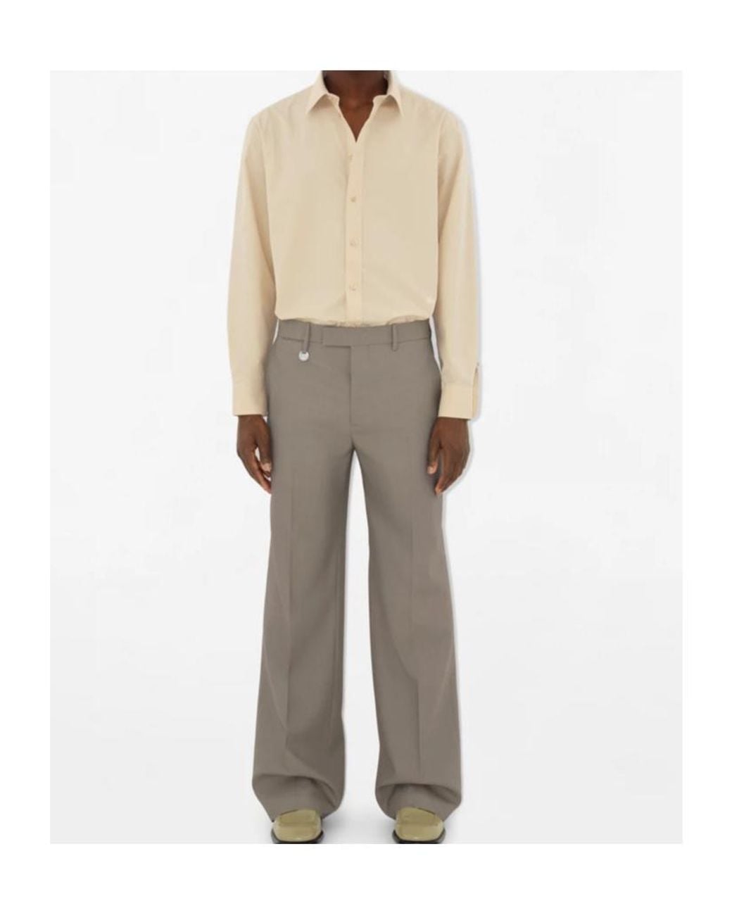 Burberry Natural Edk Embroidered Long-Sleeved Shirt for men