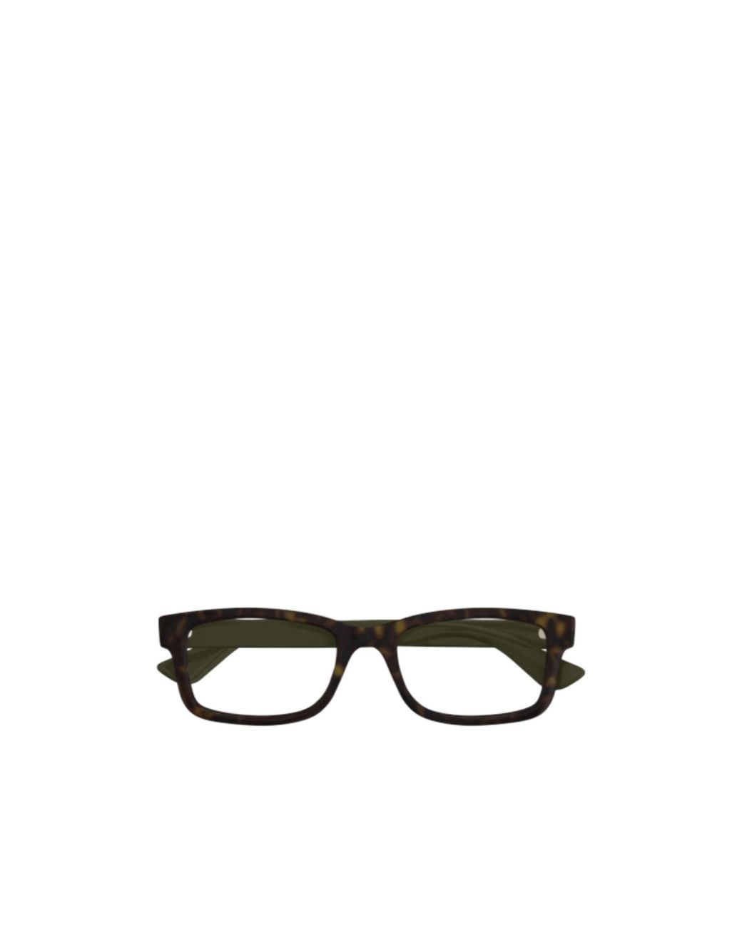 Gucci White Eyewear Rectangle Frame Glasses for men