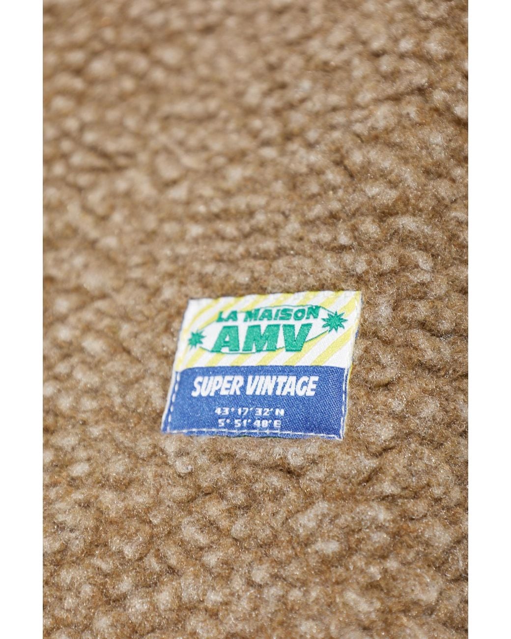 American Vintage Brown Sherpa Stand Collar Jacket