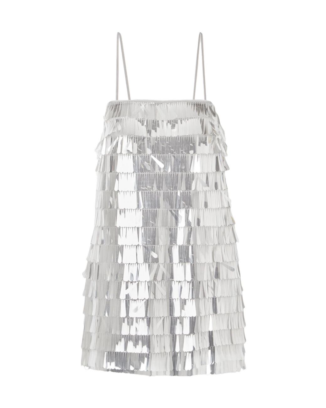 retroféte White Sequin Accent Mini Dress