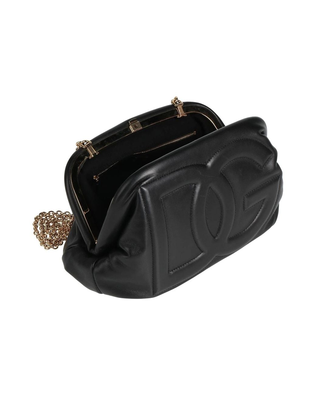 Dolce & Gabbana Black Shoulder Strap Clutch