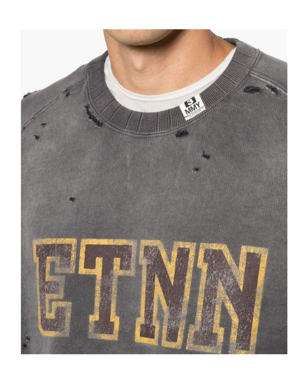 Maison Mihara Yasuhiro Gray Long-Sleeve Crew-Neck Sweatshirt for men