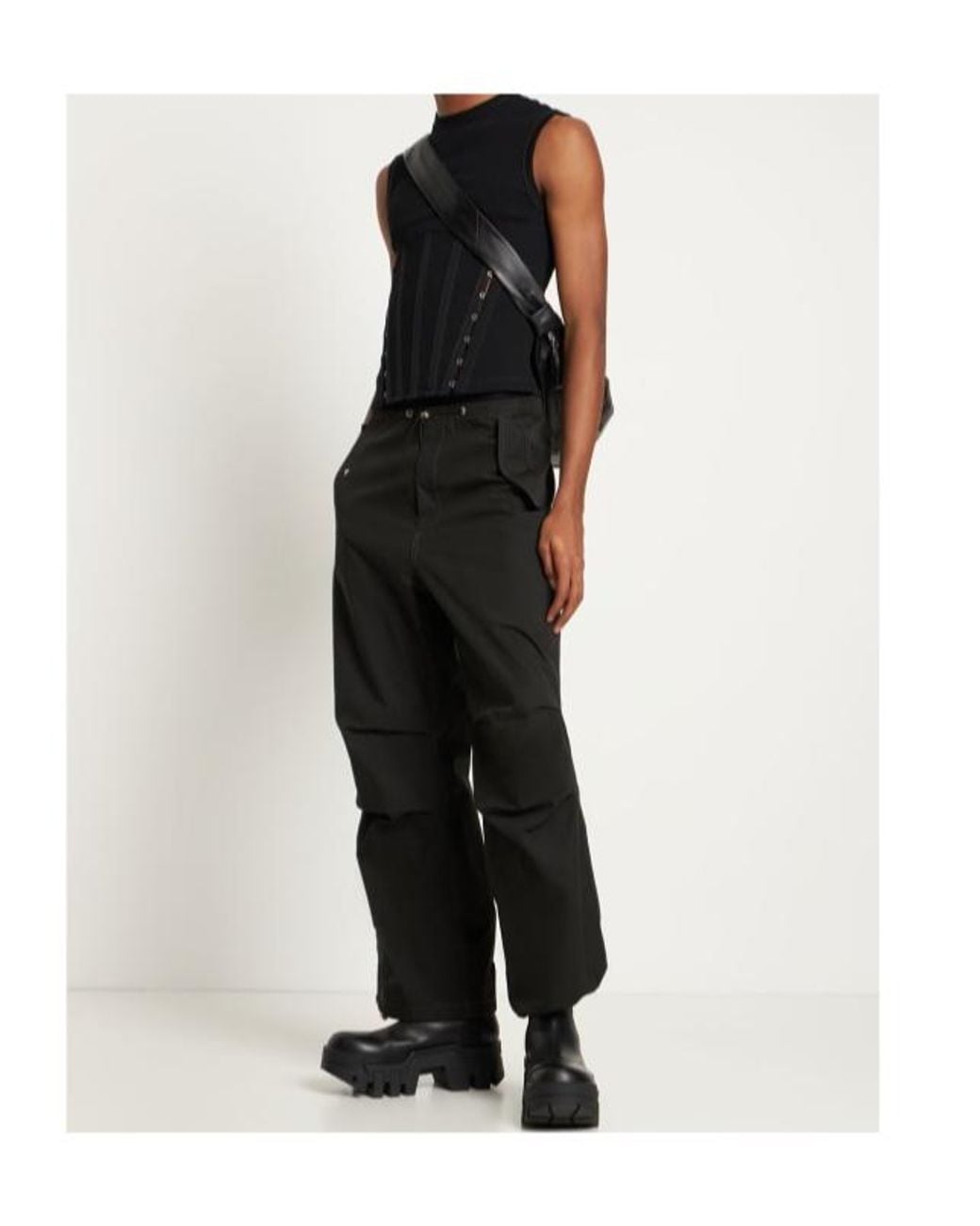 Dion Lee Black Workwear Casual Pants for men