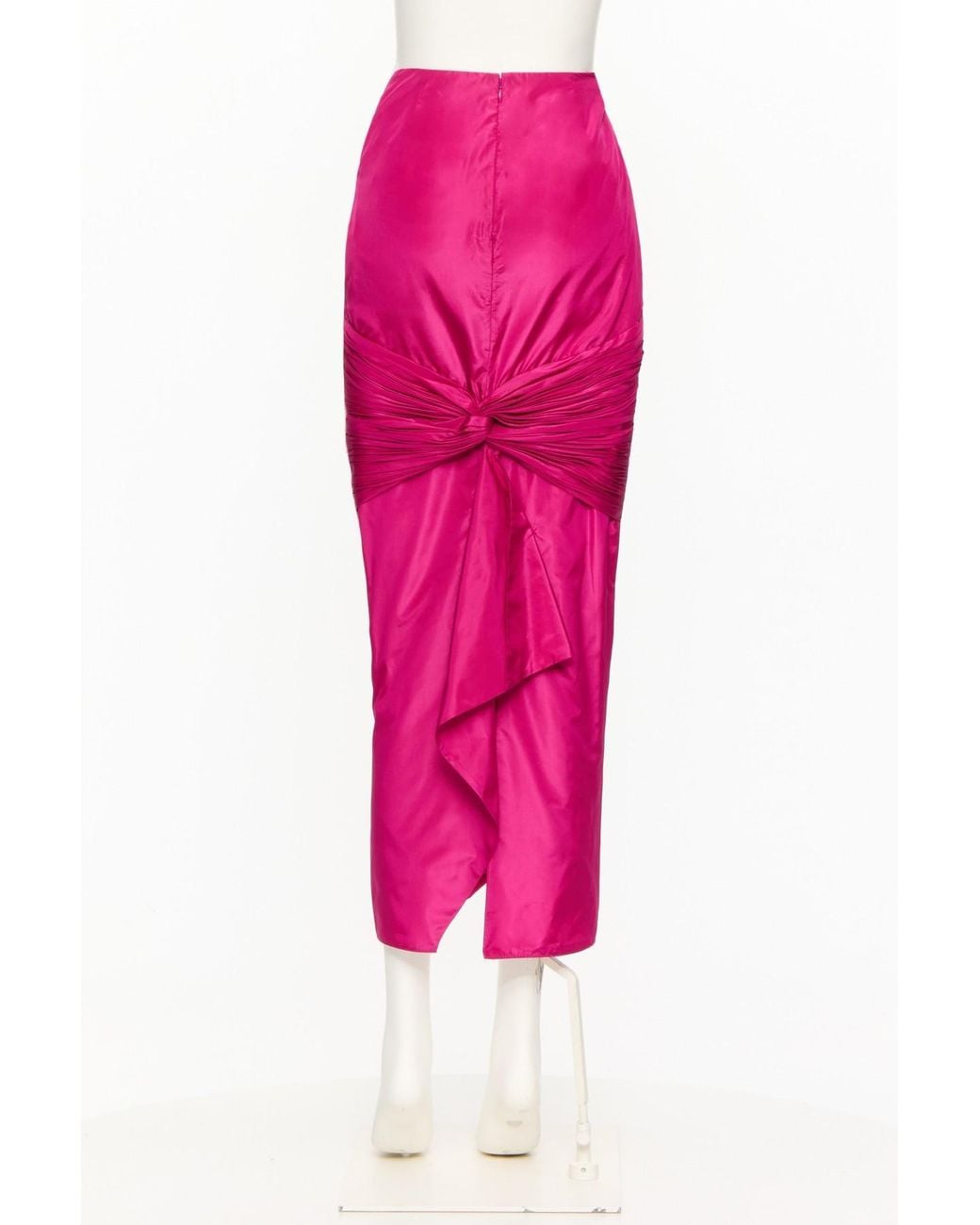 Valentino Pink Long Taffeta Skirt