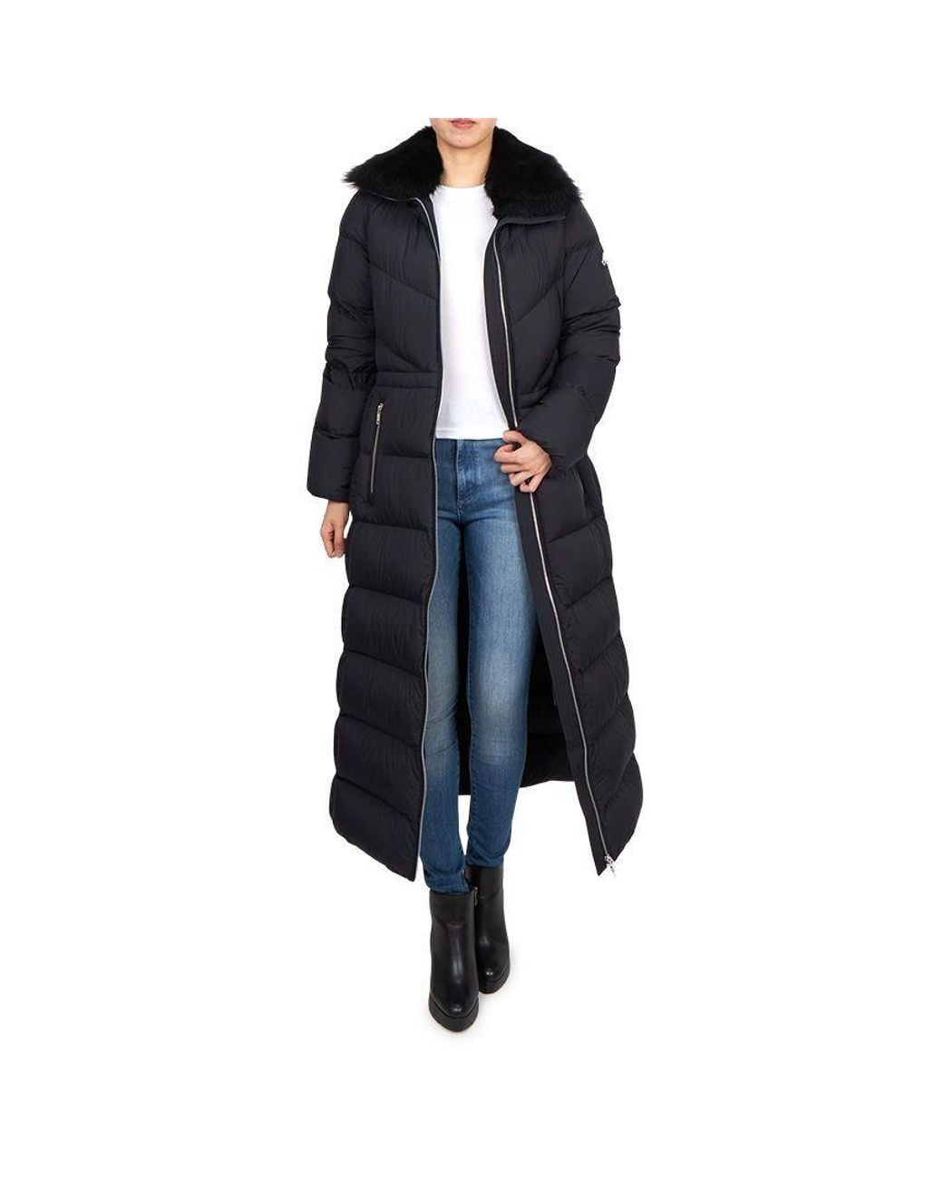Moose Knuckles Blue Long-Sleeved Down Jacket