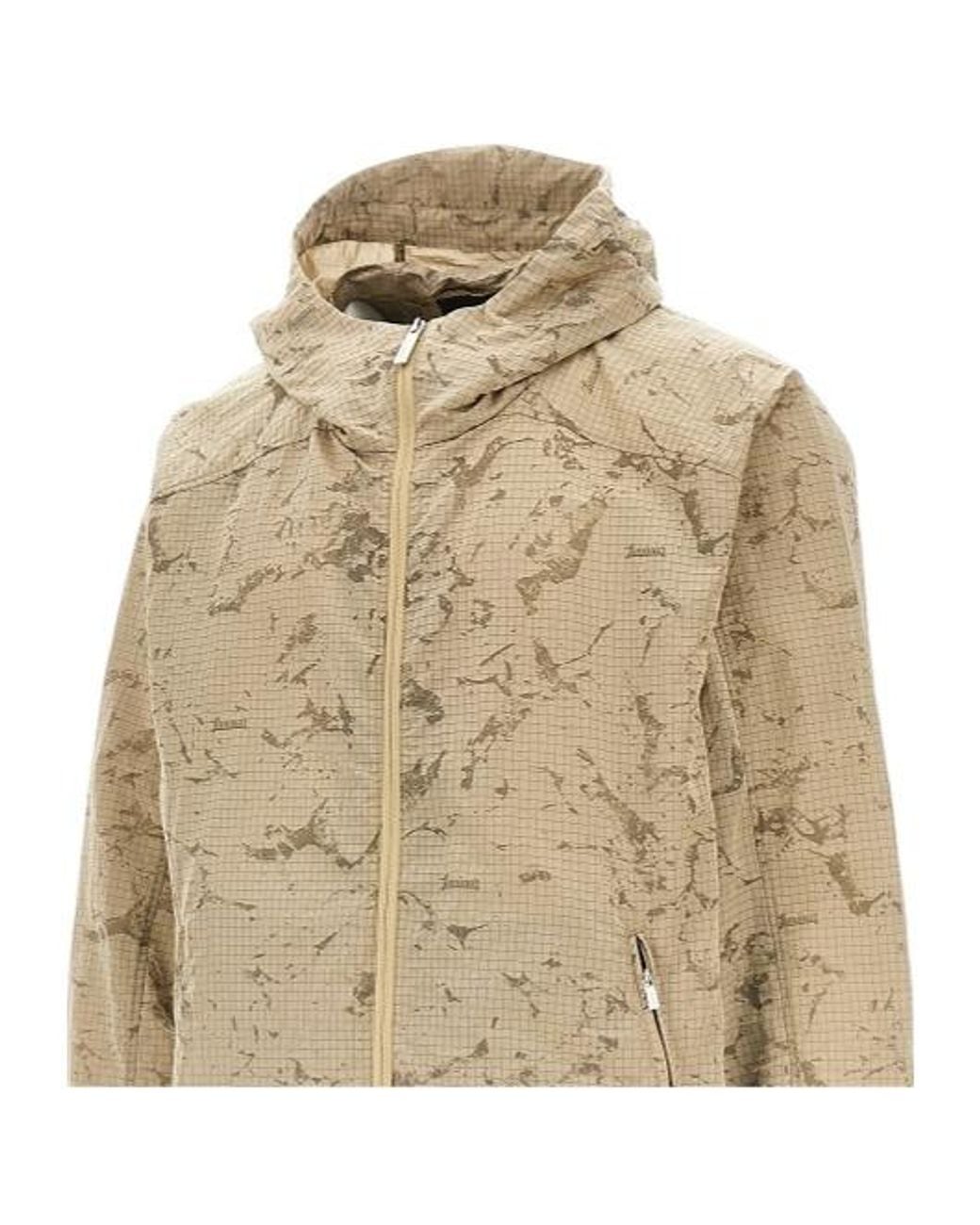Herno Natural Nylon Jacket With Jacquard Motif for men