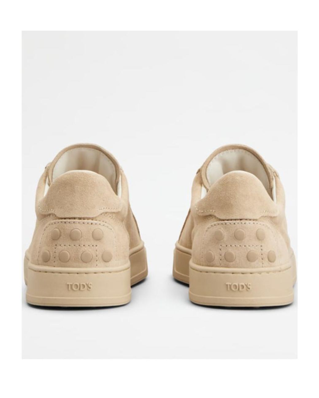 Tod's Natural Round Toe Lace-Up Sneakers