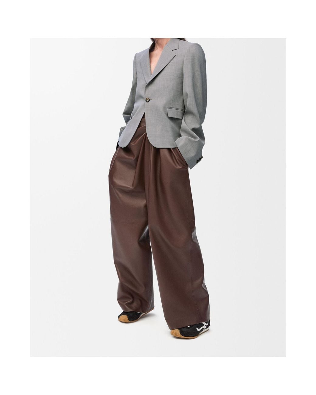 Loewe Gray Single-Breasted Tailored Blazer