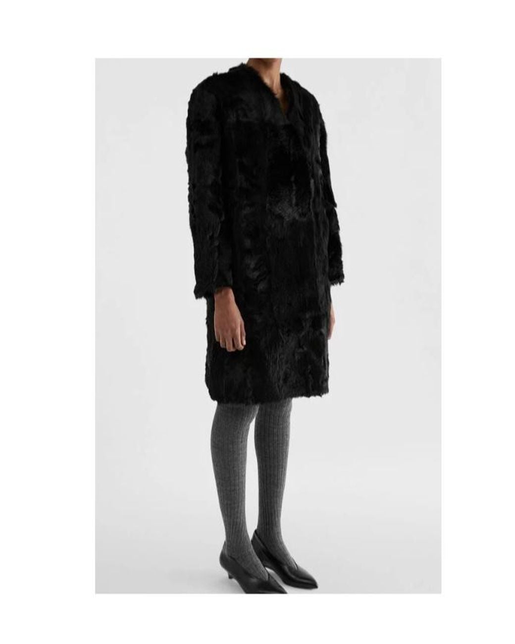 Jil Sander Black V-Neck Coat