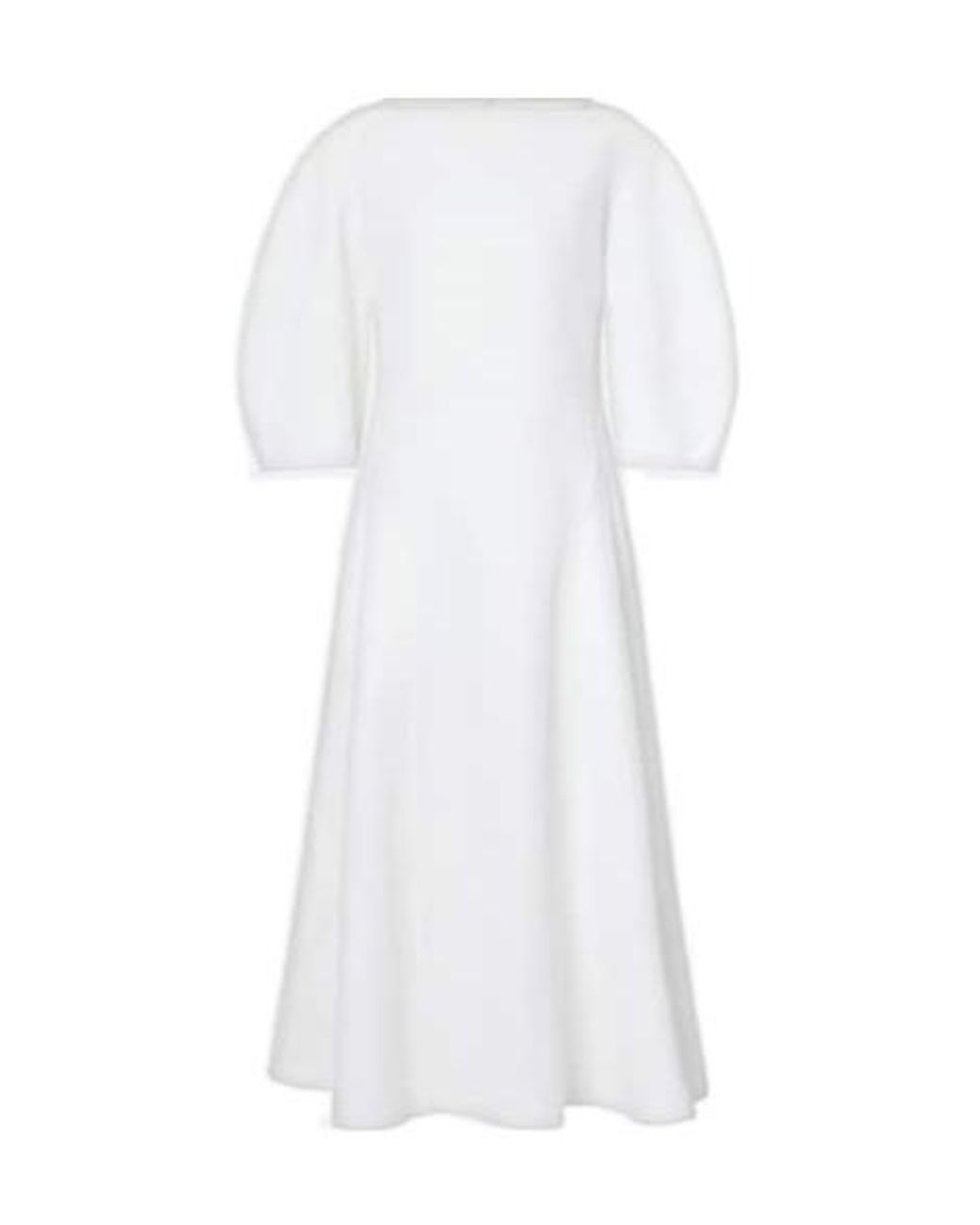 Jil Sander White Linen Midi Dress