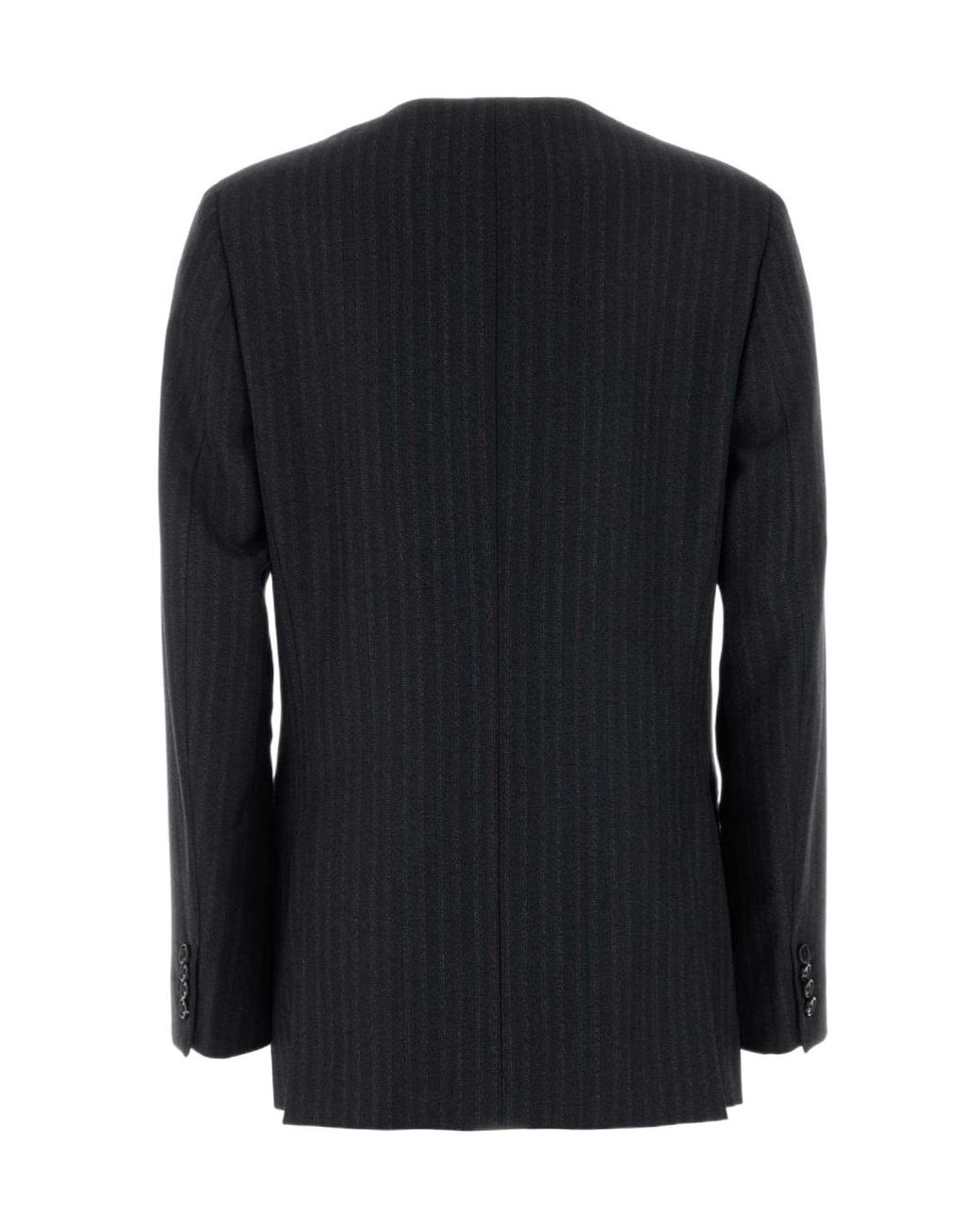 Jil Sander Black Pinstripe Single-Breasted Blazer