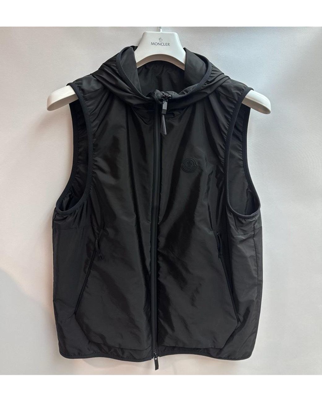 Moncler Black Moretan Hooded Vest for men