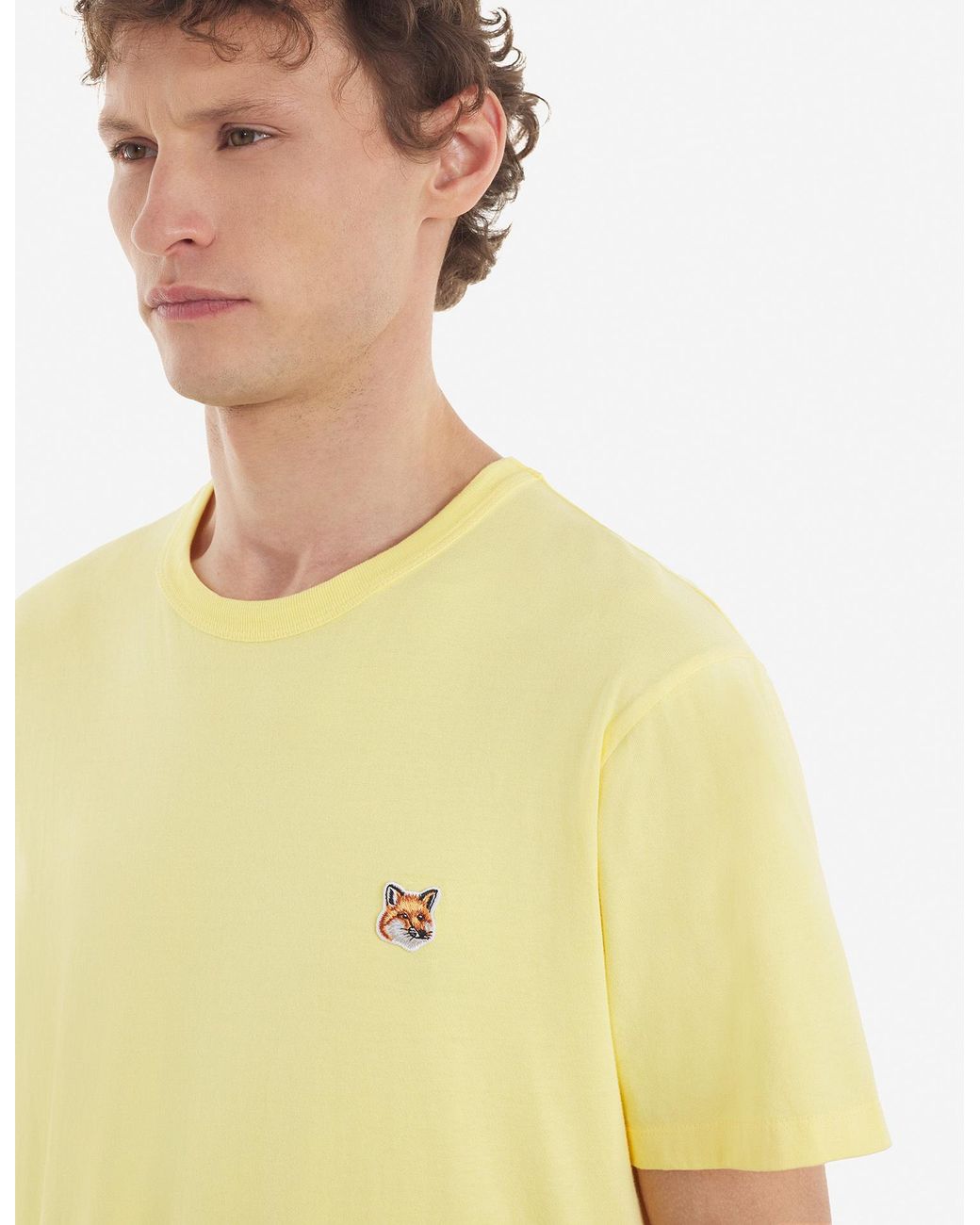 Maison Kitsuné Yellow Pattern T-Shirt for men