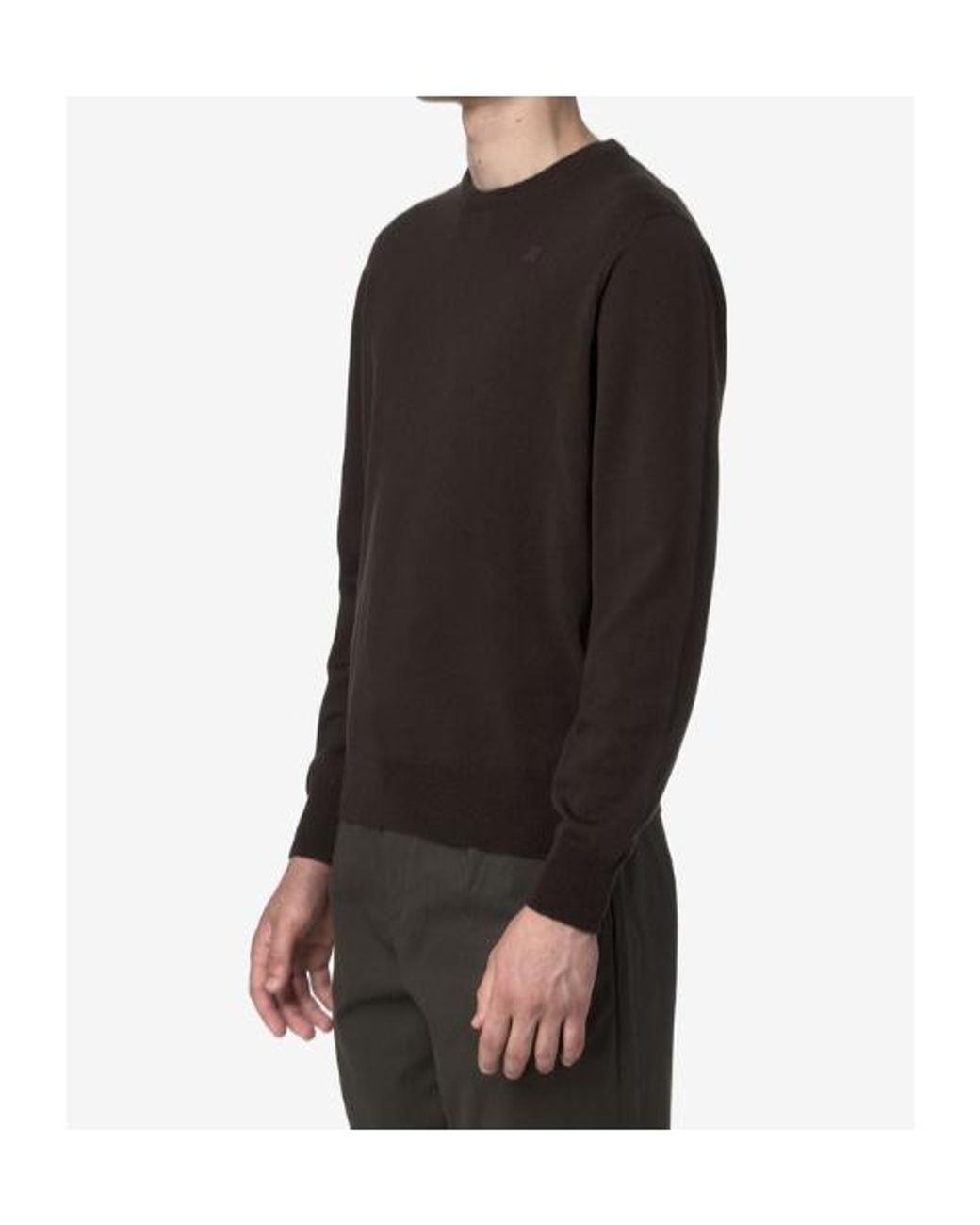 K-Way Black Sebastien Crewneck Pullover for men