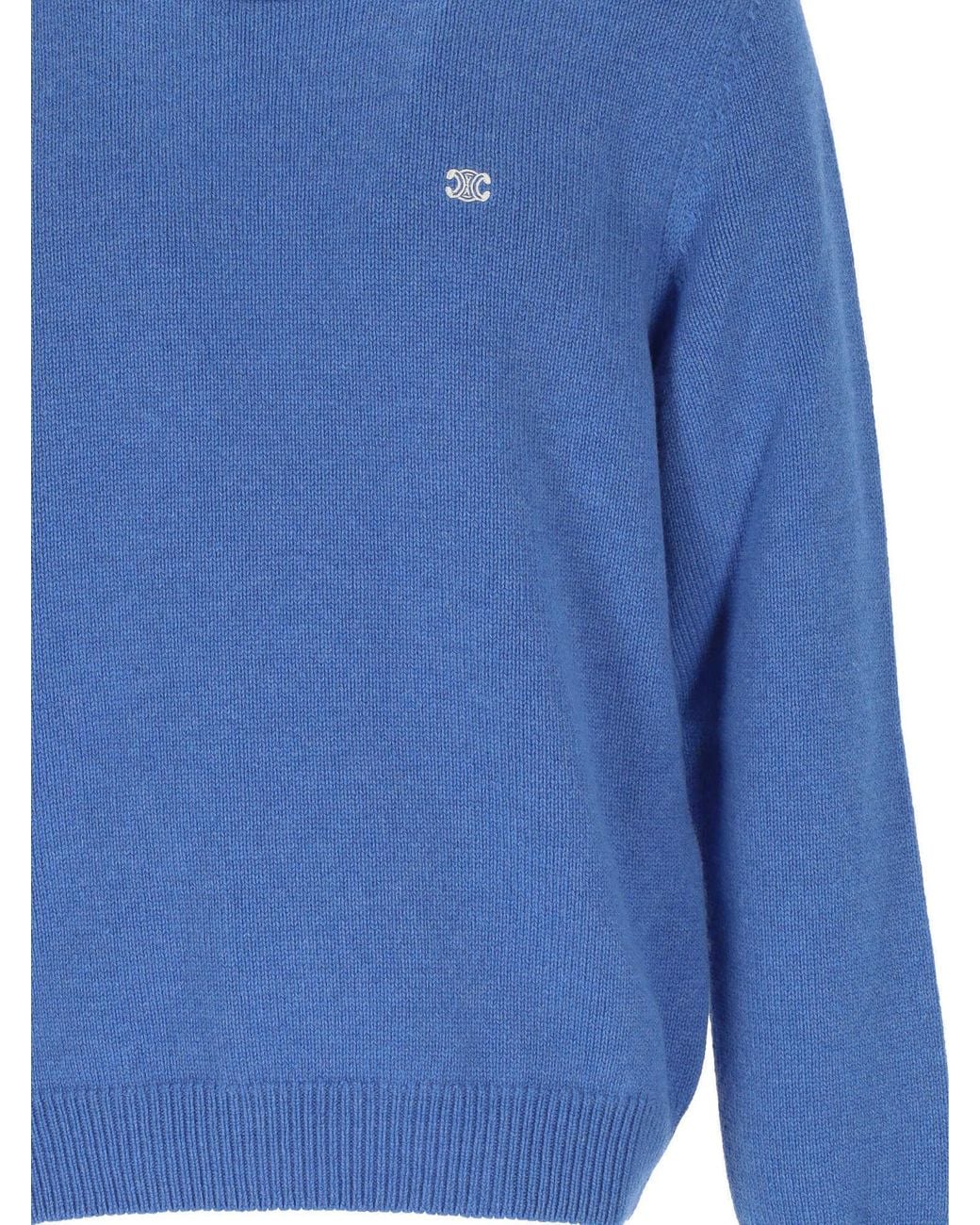 Céline Blue Crew Neck Sweater for men