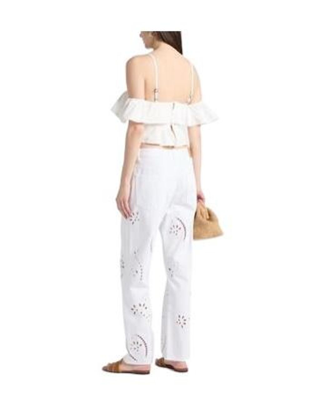 Isabel Marant White High-Waisted Straight-Leg Jeans