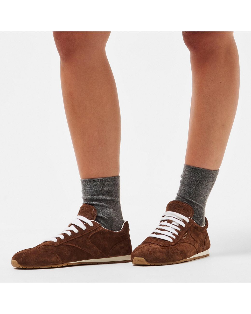 Prada Brown Low-Top Casual Shoes