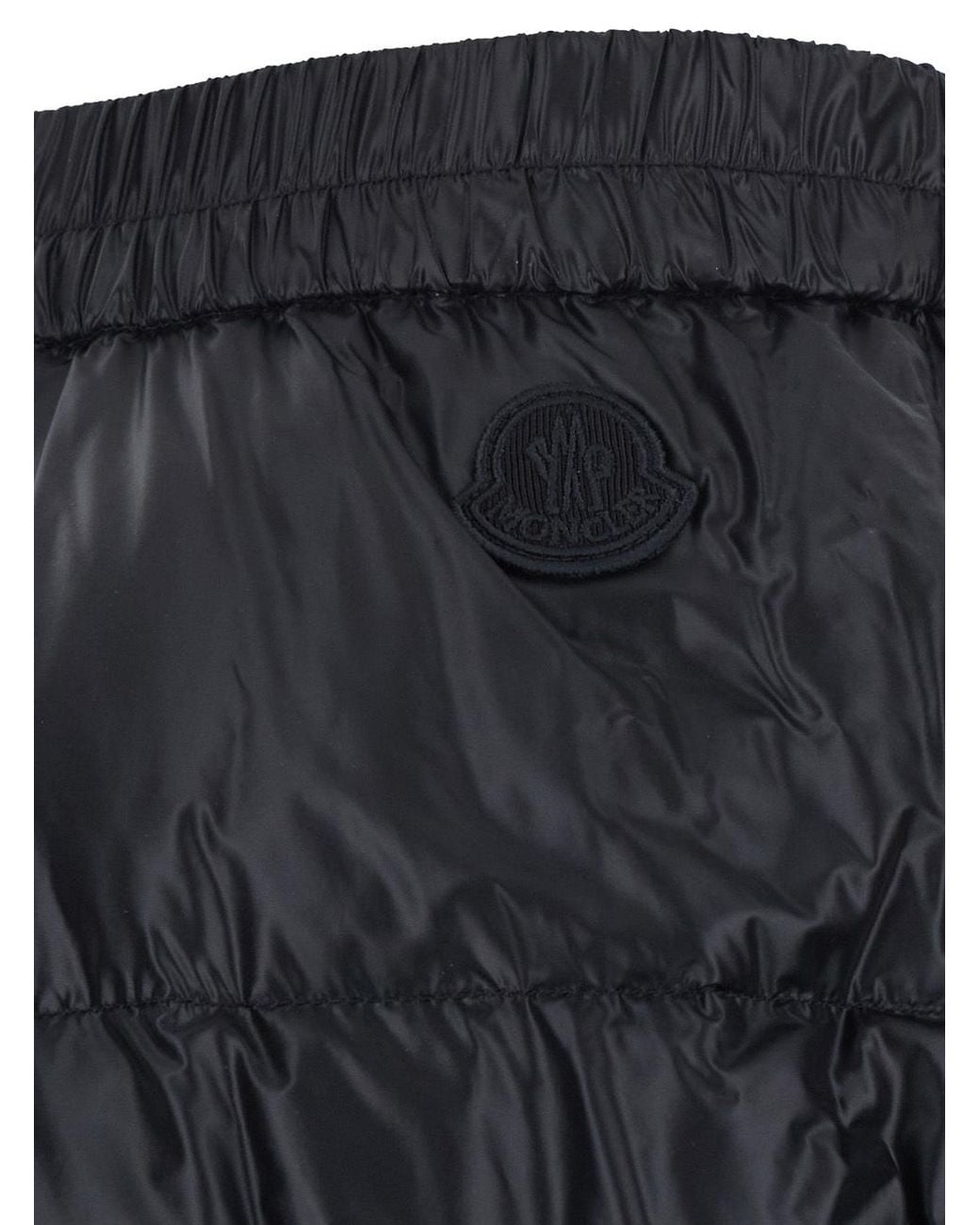 Moncler Black A-Line Down Midi Skirt