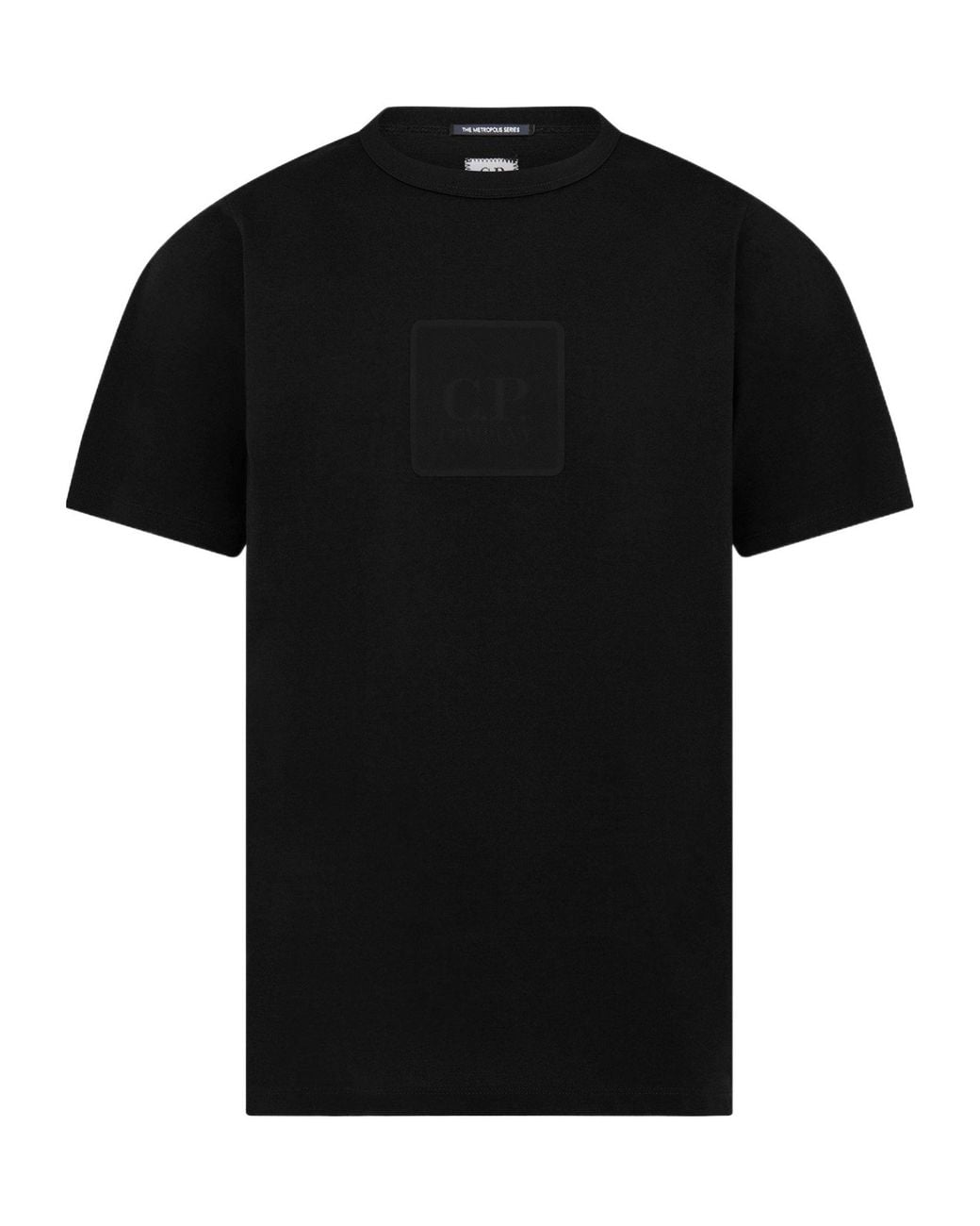 C P Company Black Crewneck Shortsleeve Tshirt for men