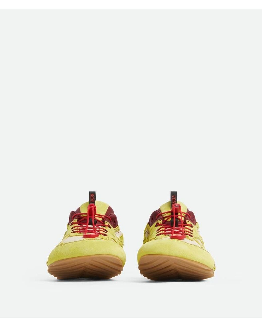 Bottega Veneta Yellow Suede-Trim Sneakers for men