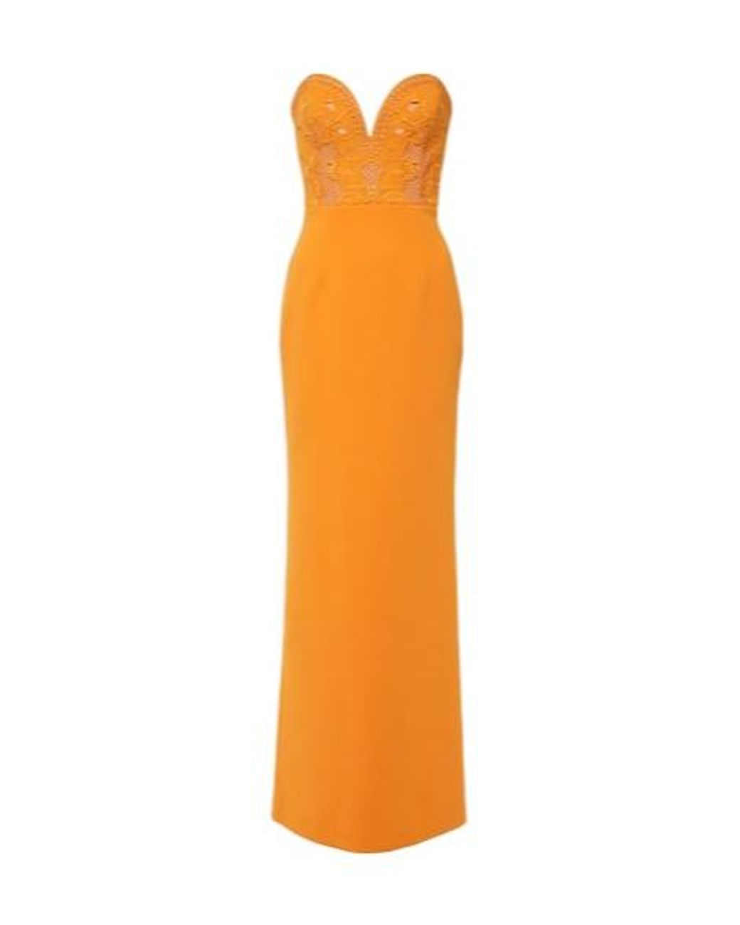 Rebecca Vallance Orange Sirene Strapless Corset Gown