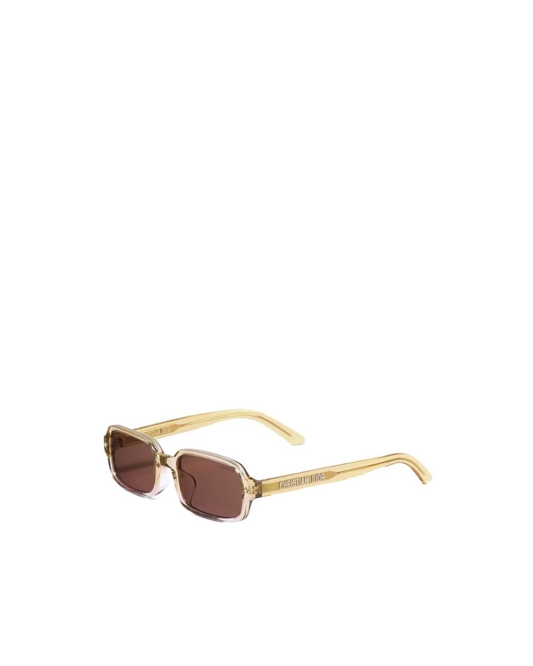 Dior White Rectangular Sunglasses